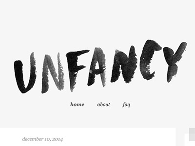 Unfancy brush lettering