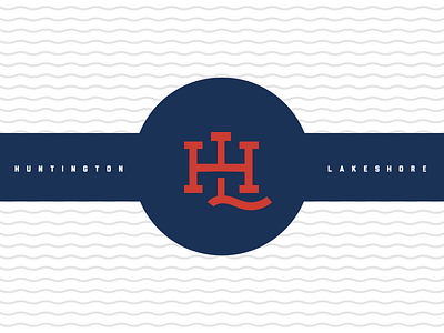 Huntington Lake Monogram branding logo monogram nautical sign