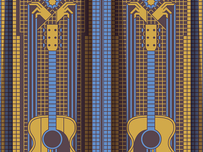 Mystery Project 61 art deco dan kuhlken dkng guitar mosaic nathan goldman poster tile