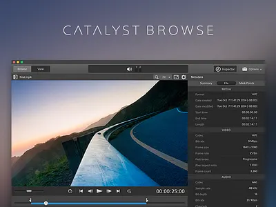 Sony Catalyst Browse app desktop interface play player sony ui video wlebovics
