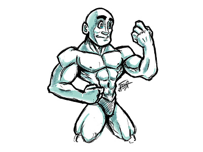 Practice sketch blue digital draw muscle practice sketch