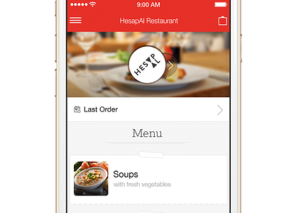 Main Menu app blurred cafe category design flat design ios ios7 ios8 menu restaurant ui ux