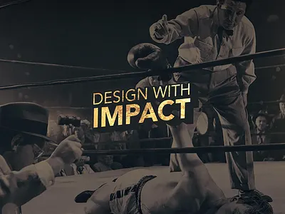 Design With Impact 3d text boxing design gold online sports vintage