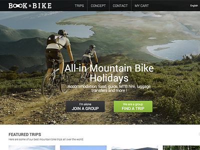 Book n Bike book booking cycle design holliday hollidays moutain bike trip trips vtt