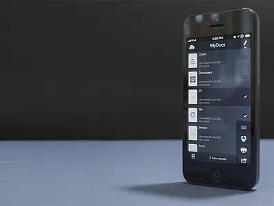 iPhone doc reader archive design documents file list forms iphone prototype ui