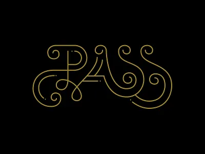 Pass custom type david paxton design hand lettered hand lettering lines mono width typography