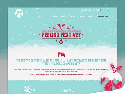 Christmas mini-site christmas festive reindeer snow