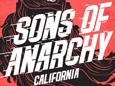 SAMCRO character design illustration soa typography