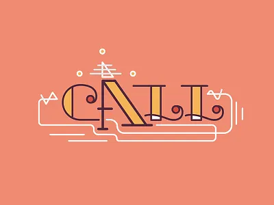 Call animation call colorful kari line text type typeface typography