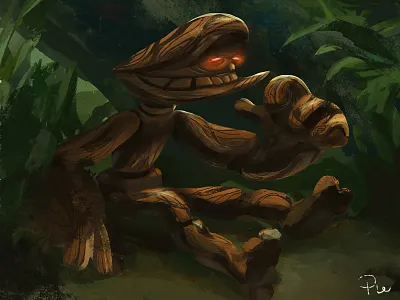 Gingerbread character design drawing illustration painting