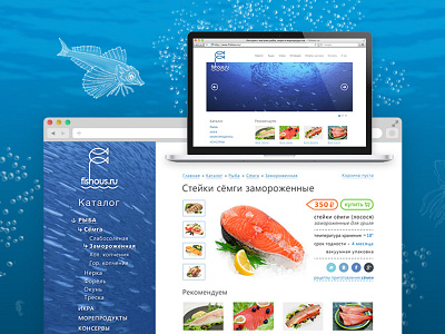 Web designe for a sushi restaurant design homepage logo sushi ui ux water web website