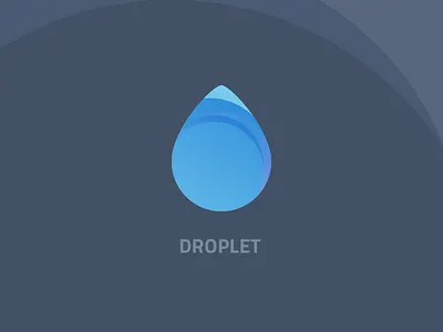 Droplet Logo branding drip drop fluid logo mark water wlebovics