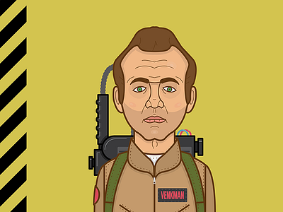 He slimed me. I feel so funky. character ghostbusters illustration vector venkman