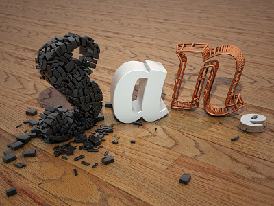 letters 3d c4d letter render type