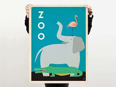 Zoo Elephant alligator anderson croc crocodile design elephant flamingo illustration zoo