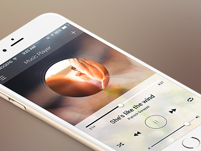 Music Player flat ios iphone music