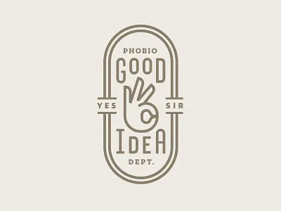Good Idea Dept. badge department good idea hand ok oval seal yep yes