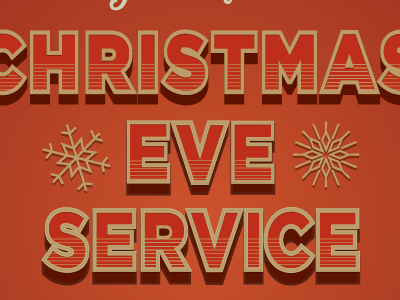 Christmas Eve poster christmas illustrator snowflake type