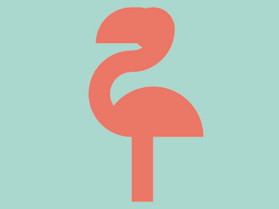 Flamingo 2d flamingo logo minimal