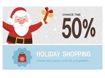 Holiday Shopping Advert christmas design discount gift holidays sale santa shopping web