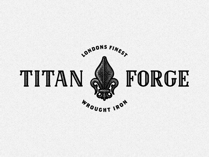 Titan custom lettering forge iron logo london monogram