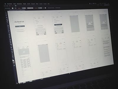 Wireframes Sign Up app flow photo app register shutterstock sign up ux wireframe