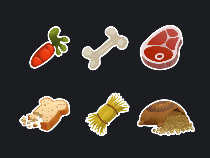 Animal Food Stickers animals icon illustration sticker