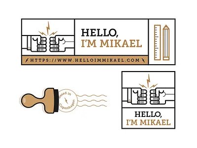 First take on some personal branding branding fistbump label logo portfolio stamp