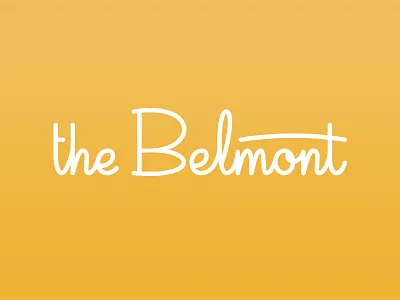 The Belmont belmont gold lettering script type typography