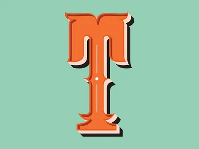 T customtype decorative dropcap lettering woodtype
