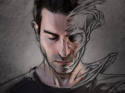 The dark side of my sketch dark drawing esquisse sketch
