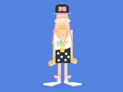 The Neon Icon, Riff Raff bart simpson dribbble grill hip hop mtv music riff raff shoes