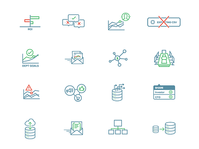 New Website Icons! analytics data icons