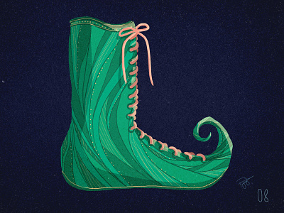 Illustrated Advent Day 08 christmas elf illustrated advent illustration photoshop shoe