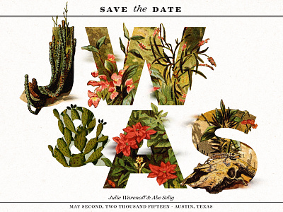 Save the Date | JW & AS invite save the date wedding