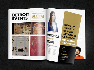 Bedrock - New Style booklet detroit layout magazine mockup photo profile publication spread texture title typography