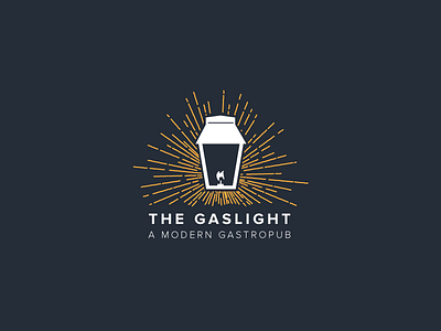 The Gaslight bar branding gastropub identity logo mark pub