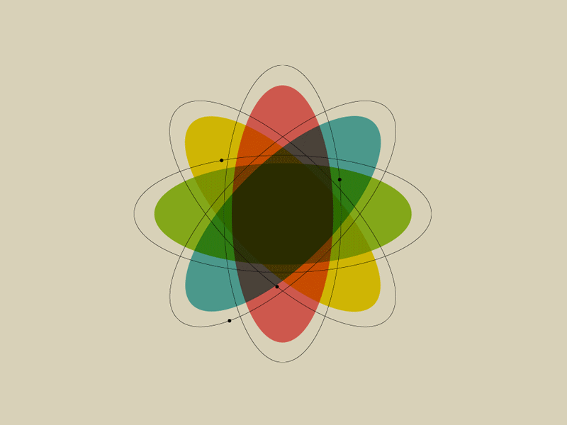 Atomic 2d atomic science vector vintage