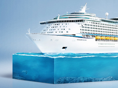 Cruise Ship Infographic II. blue cruise infographic ocean retouch sea ship