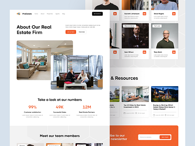 Real Estate Website — About Us about about page about us about us page aboutus agency blog company design home page landing page minimal design our team real estate real estate website ui ui design ux web website