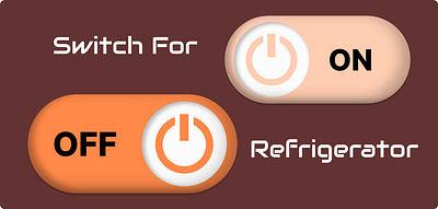 Refrigerator Switch Design buttons design swipe button switch ui design ui ux design