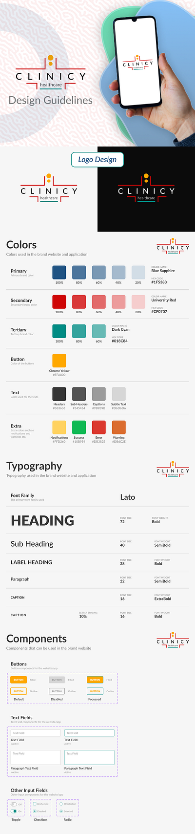 Clinicy - Design Guidelines figma process ui