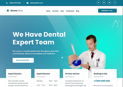 Dental Clinic WordPress Website business dental clinic dental clinic service divi landing page design ui design web design web devlopment website website devlopment website redesign wrodpress