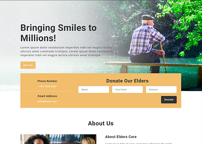 Elderly Care WordPress Website business day care divi elderly care landing page design ui design web design web devlopment website website devlopment website redesign wrodpress