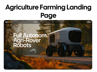 Agriculture and Farming Technology Landing Page agriculture farm web site farming landing page minimalist web design web site design