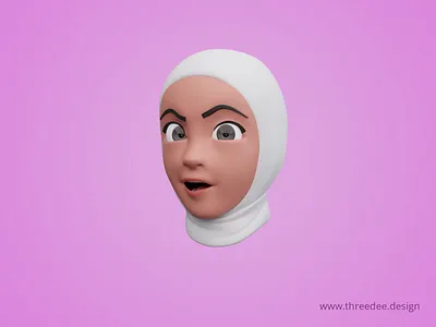 3D apple memoji - hijab 3d 3d head animation apple arab arabic blender branding cute design emoji head hijab illustration illustrations library memoji motion graphics render resources