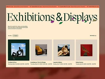 Exhibition Section - Atlas Website animation homepage interaction prototype ui ux web design website