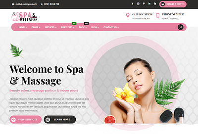 Spa & Wellness WordPress Website beauty salon business divi landing page design massage center spa ui design web design web devlopment website website devlopment website redesign wrodpress