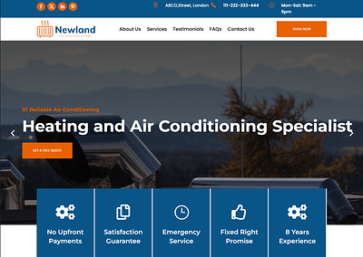 HVAC WordPress Website business divi hvac landing page design ui design web design web devlopment website website devlopment website redesign wrodpress