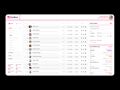 Cardbox - A Mailing System figma ui